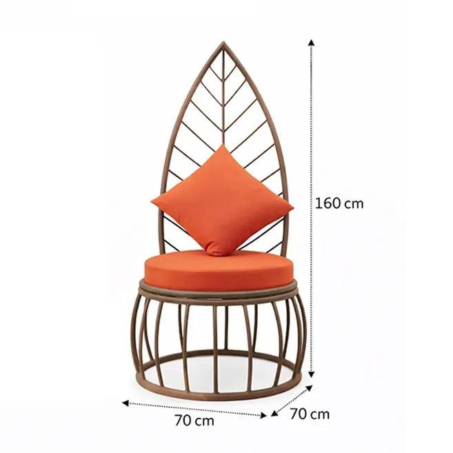 Classy Leaf iron lounge chair with leaf design