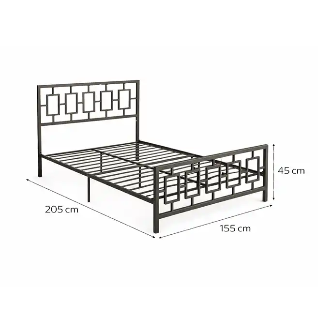 Claudia grid iron bed frame, queen size