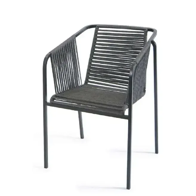 Dune rope chair with metal frame