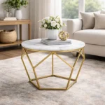 Felix coffee table with golden metal base