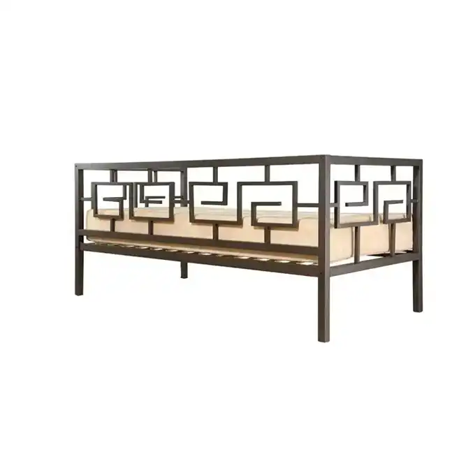 Greek Key Elegance 2 seater sofa with elegant metal detailing