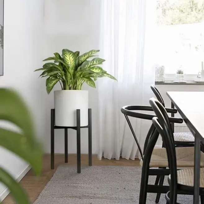 Modern Black Planter Stand, metal stand