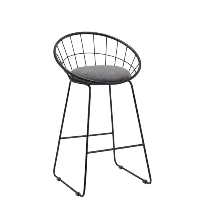 Orbit black metal bar stool, seating for bars and kitchen counters