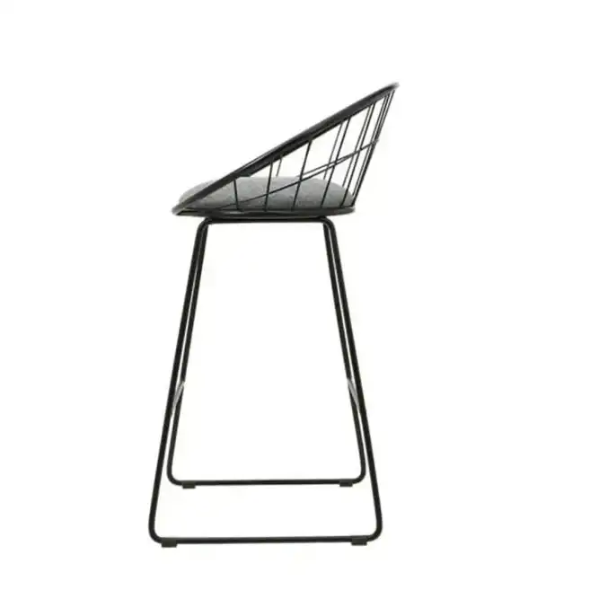 Orbit black metal bar stool, seating for bars and kitchen counters