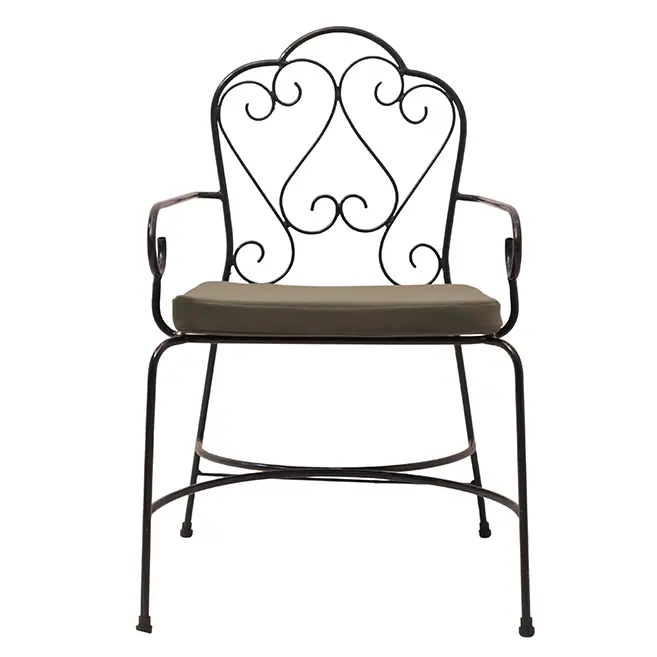 Ancient metal armchair