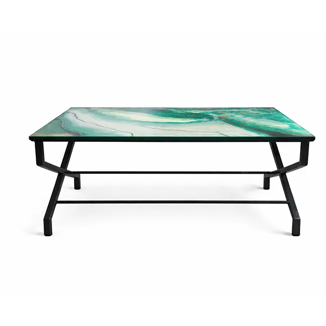 metal resin coffee table